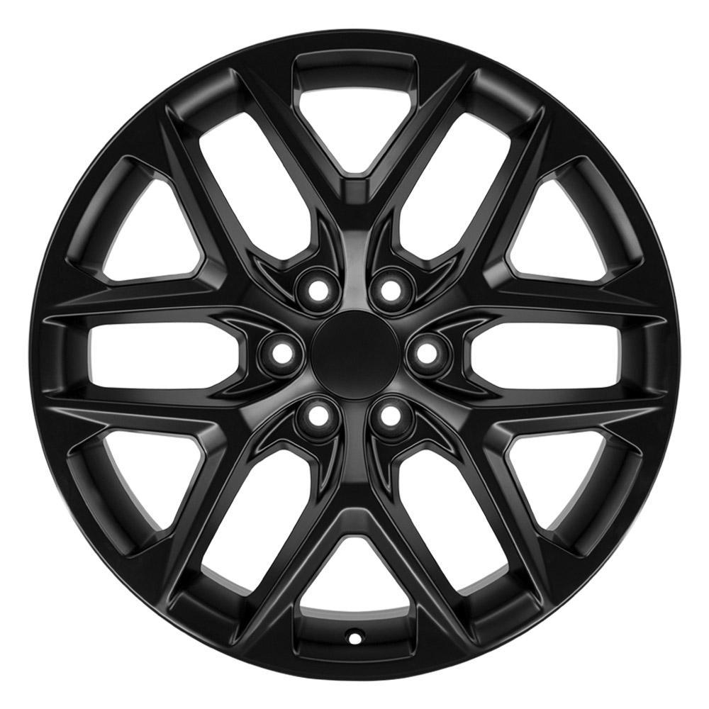 OE Wheels 22" Replica CV62 fits Chevrolet Silverado 22x9 Gloss Black - CV62-22090-6550-28B1
