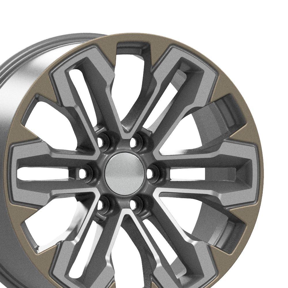 OE Wheels 20" Replica CV69 fits Chevrolet Silverado 20x9 Gunmetal - CV69-20090-6550-26MG1