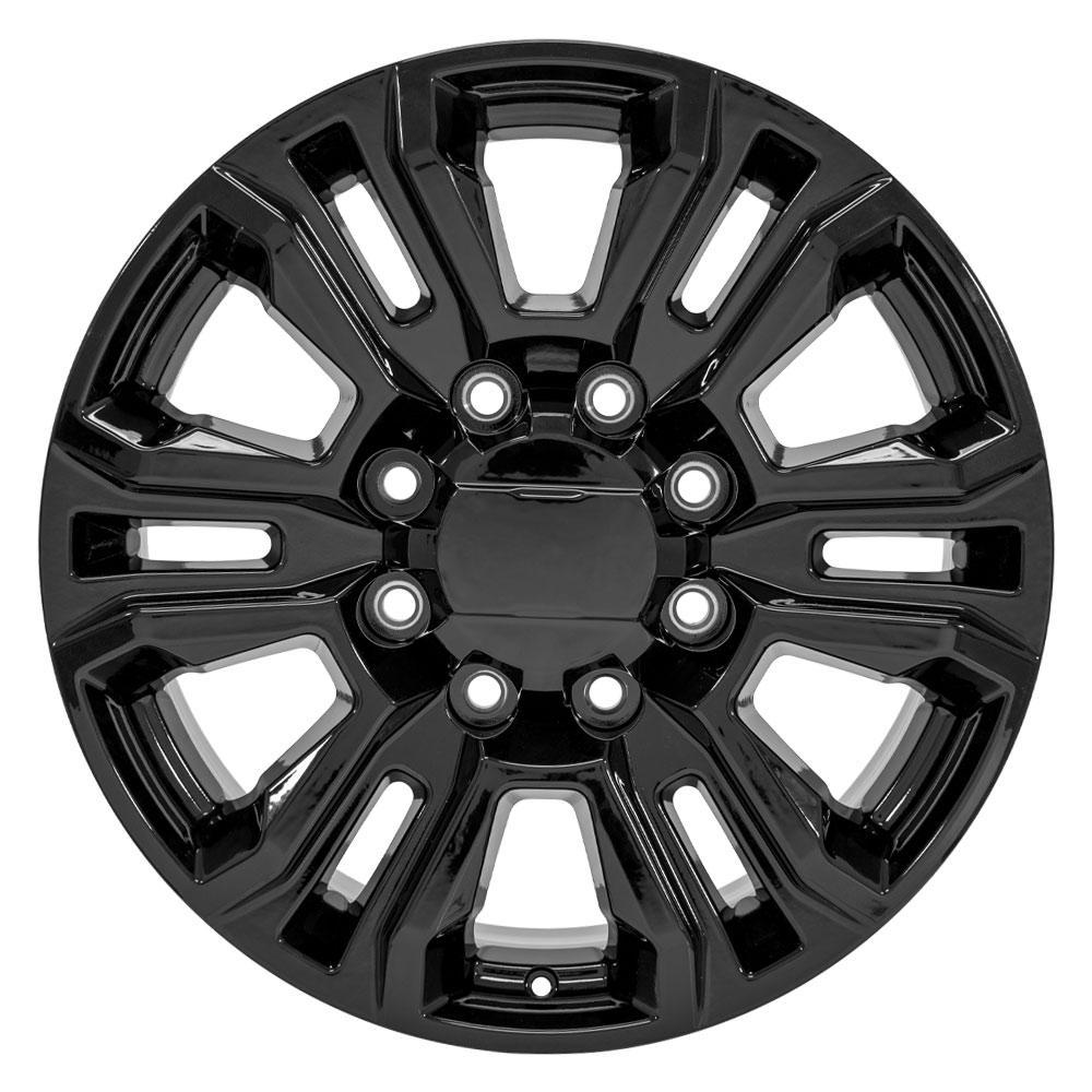 OE Wheels 20" Replica CV70B fits GMC Sierra 2500 3500 HD Denali 20x8.5 Gloss Black - CV70B-20085-8180-47B