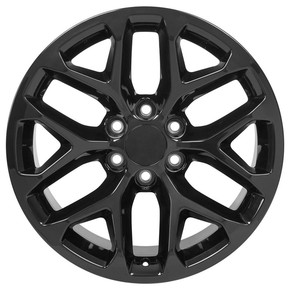 OE Wheels 20" Replica CV98B fits Chevy Silverado 20x9 Black - CV98B-20090-6550-24B