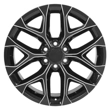 OE Wheels 22" Replica CV98B fits Chevy Silverado 22x9 Black with Milled Edge - CV98B-22090-6550-24BM