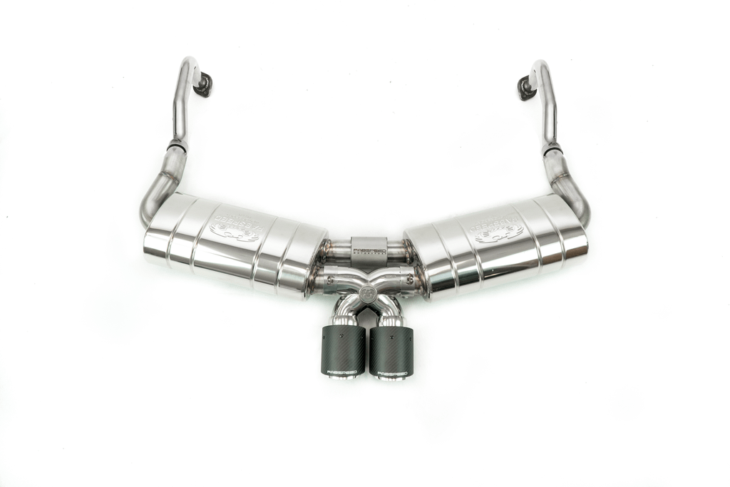 Fabspeed 2013+ 981 Boxster/Cayman Maxflo Exhaust System with Satin Black Tips. - FS.POR.981.MAXB