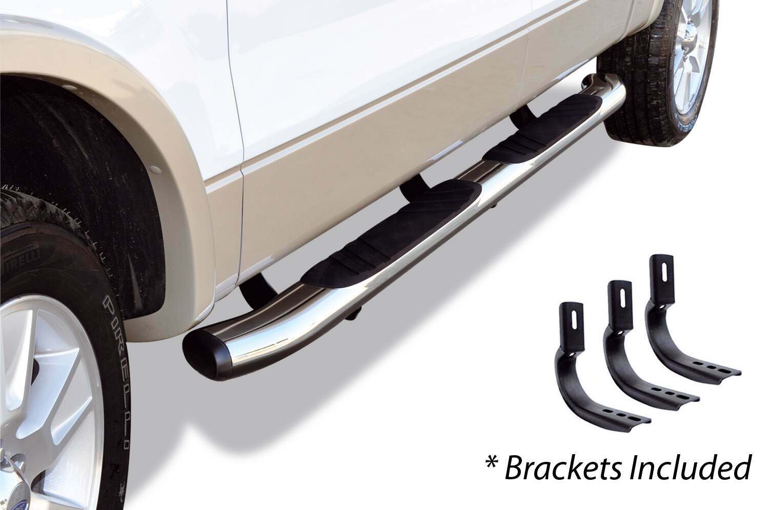 Go Rhino 5" OE Xtreme Composite Side Steps with Mounting Brackets Kit -Chrome (2019-2022 Ranger) - 685036880CC