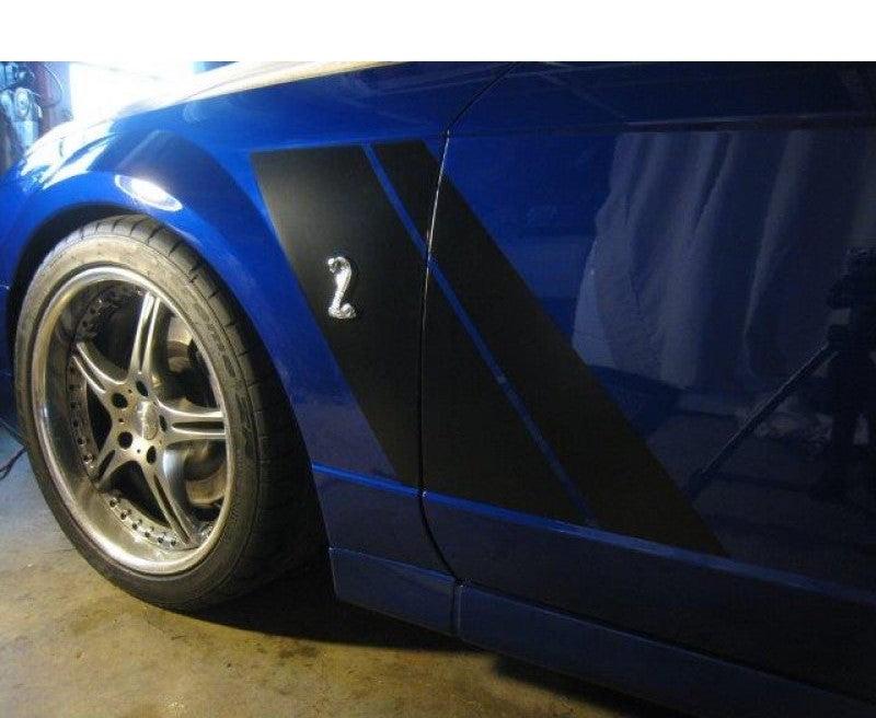 Anchor Room Side Hash Marks (1999-2004 Mustang) - Silver - 99FM_SH_S
