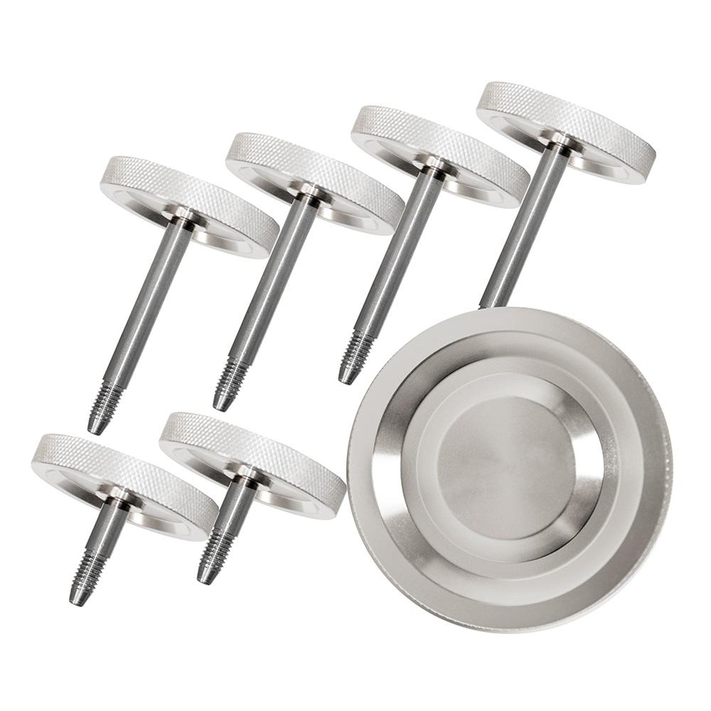 DV8 Offroad Door Surround Knobs; Billet; Sold As Set (1997-2006 Wrangler) - D-JP-180017-BL