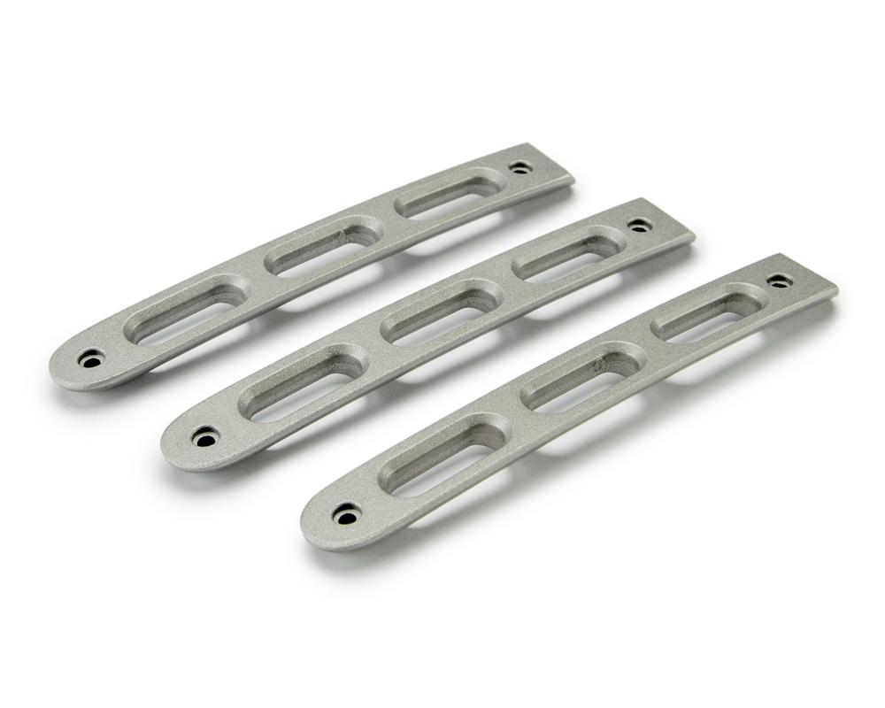 DV8 Offroad Silver Slot Door Handle Insert; 3-Pieces (2007-2018 Wrangler JK, Wrangler) - D-JP-190026-AL-3