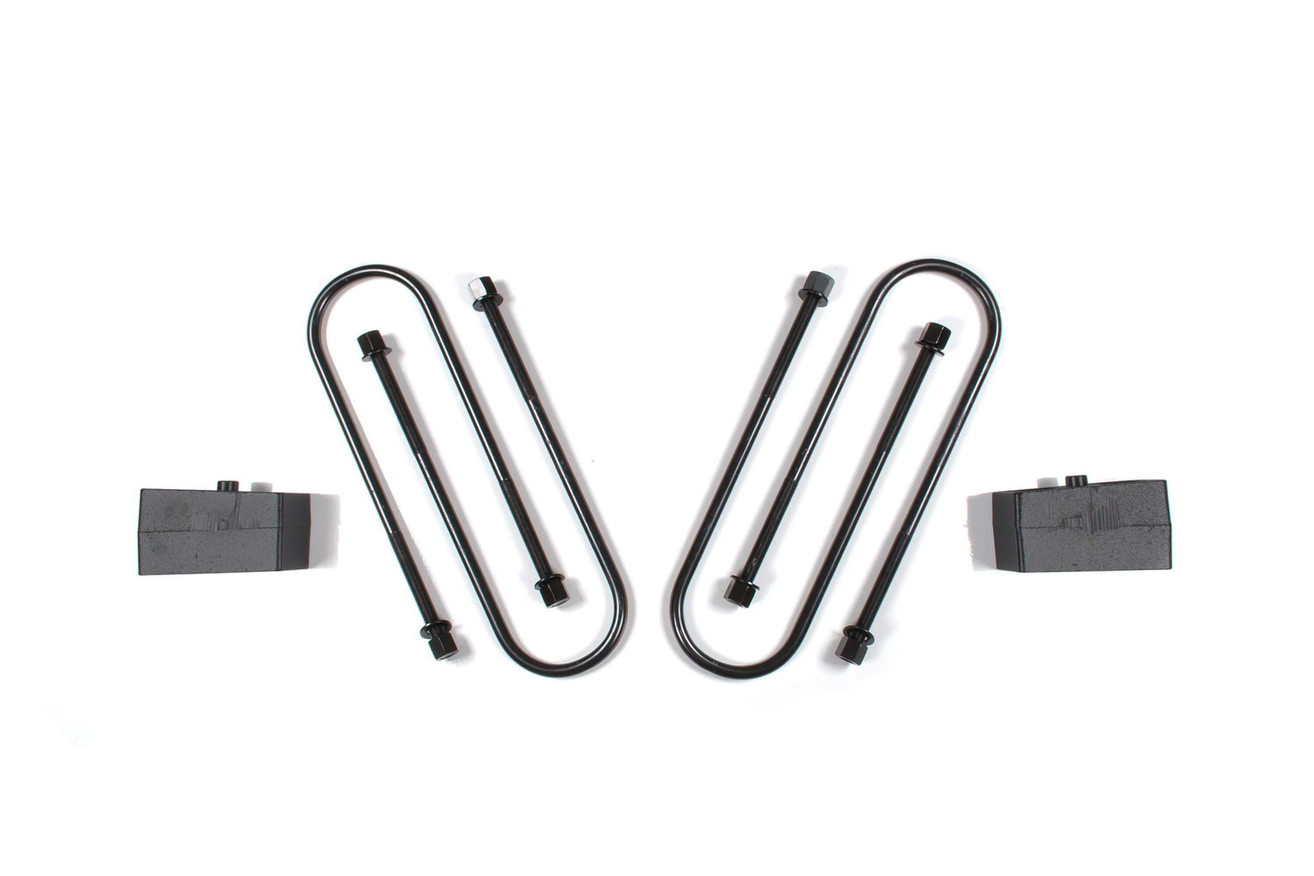 Zone Offroad Ram Rear 2" Block Kit - 4in U-bolts - ZOND1207
