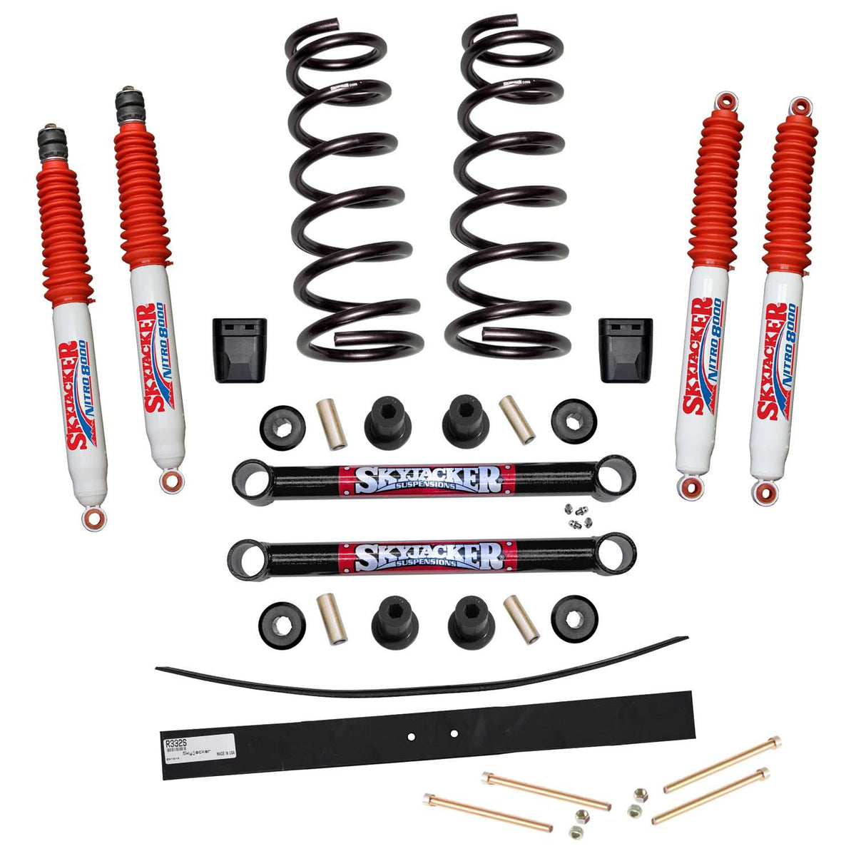 Skyjacker Suspension Lift Kit w/Shock Nitro Shocks 3.5-4 Inch Lift Incl. Coil Springs (2003-2012 Ram 3500, Ram 2500, 3500, 2500) - D2513K-N