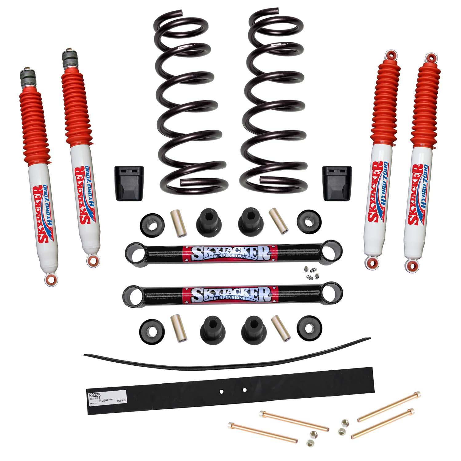 Skyjacker Suspension Lift Kit w/Shock 2.5-3.5 Inch Lift Incl. Front Springs Add-A-Leafs (2006-2007 Ram 1500) - D301MK-H