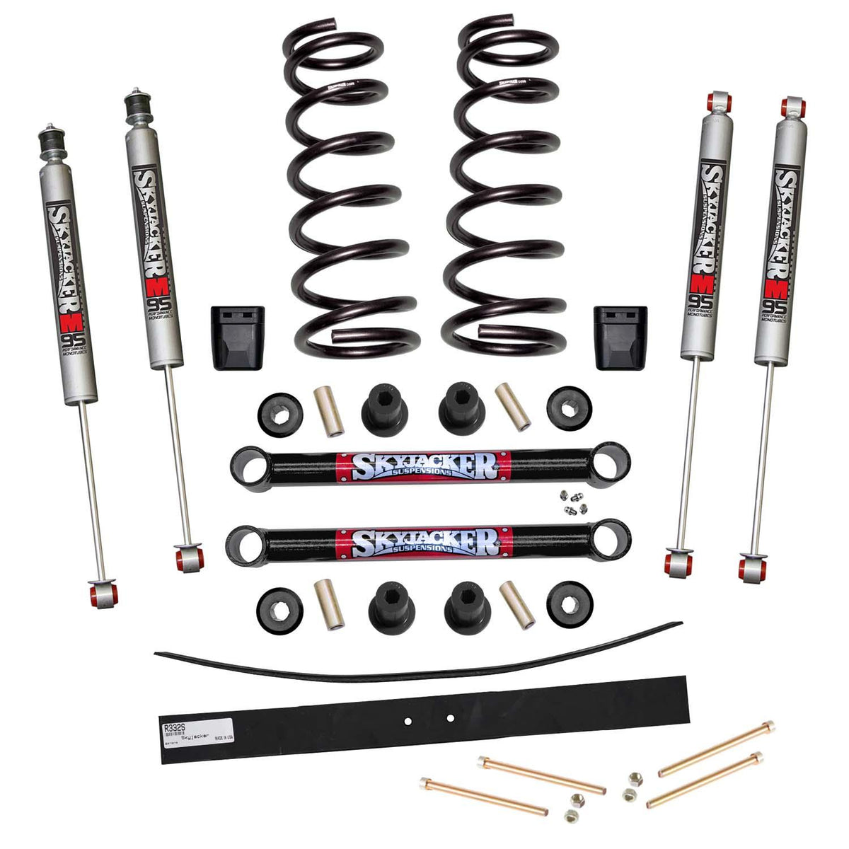 Skyjacker Suspension Lift Kit w/Shock M95 Performance Shocks 2.5-3.5 Inch Lift Incl. Front Springs Add-A-Leafs (2006-2007 Ram 1500) - D301MK-M