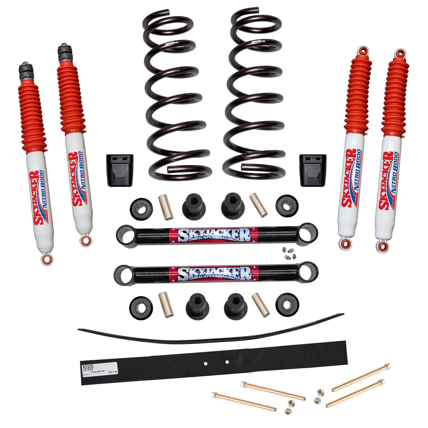 Skyjacker Suspension Lift Kit w/Shock Nitro Shocks 2.5-3.5 Inch Lift Incl. Front Springs Add-A-Leafs (2006-2007 Ram 1500) - D301MK-N