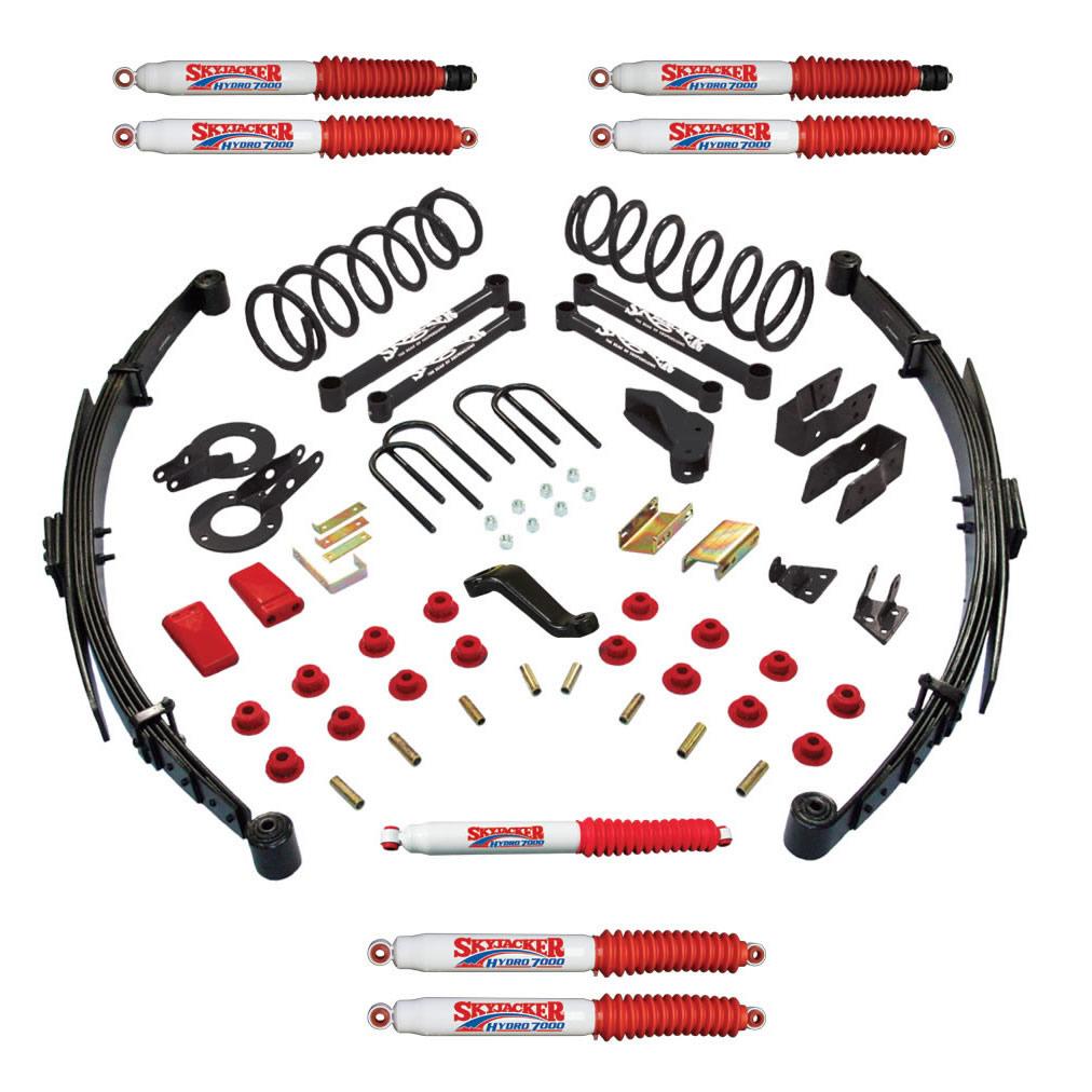 Skyjacker Suspension Lift Kit w/Shock 5 Inch Lift Class II Incl. Rear SpringsAdd-A-LeafsSteeringCorrectionBrake Line BracketSteering StabilizerAll 4 Shocks 09 Dodge Ram 2500/3500 - D4529KS-H
