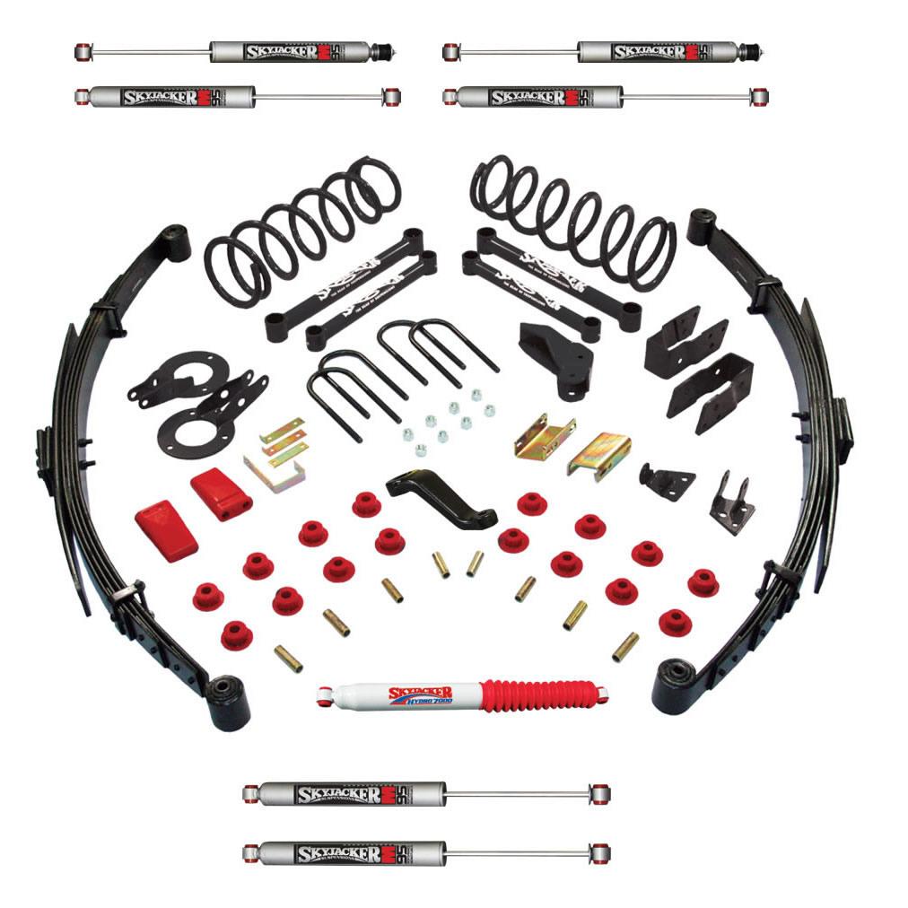 Skyjacker Suspension Lift Kit w/Shock M95 Performance Shocks 5 Inch Lift Class II Incl. Rear SpringsAdd-A-LeafsSteeringCorrectionBrake Line BracketSteering StabilizerAll 4 Shocks 09 Dodge Ram 2500/3500 - D4529KS-M