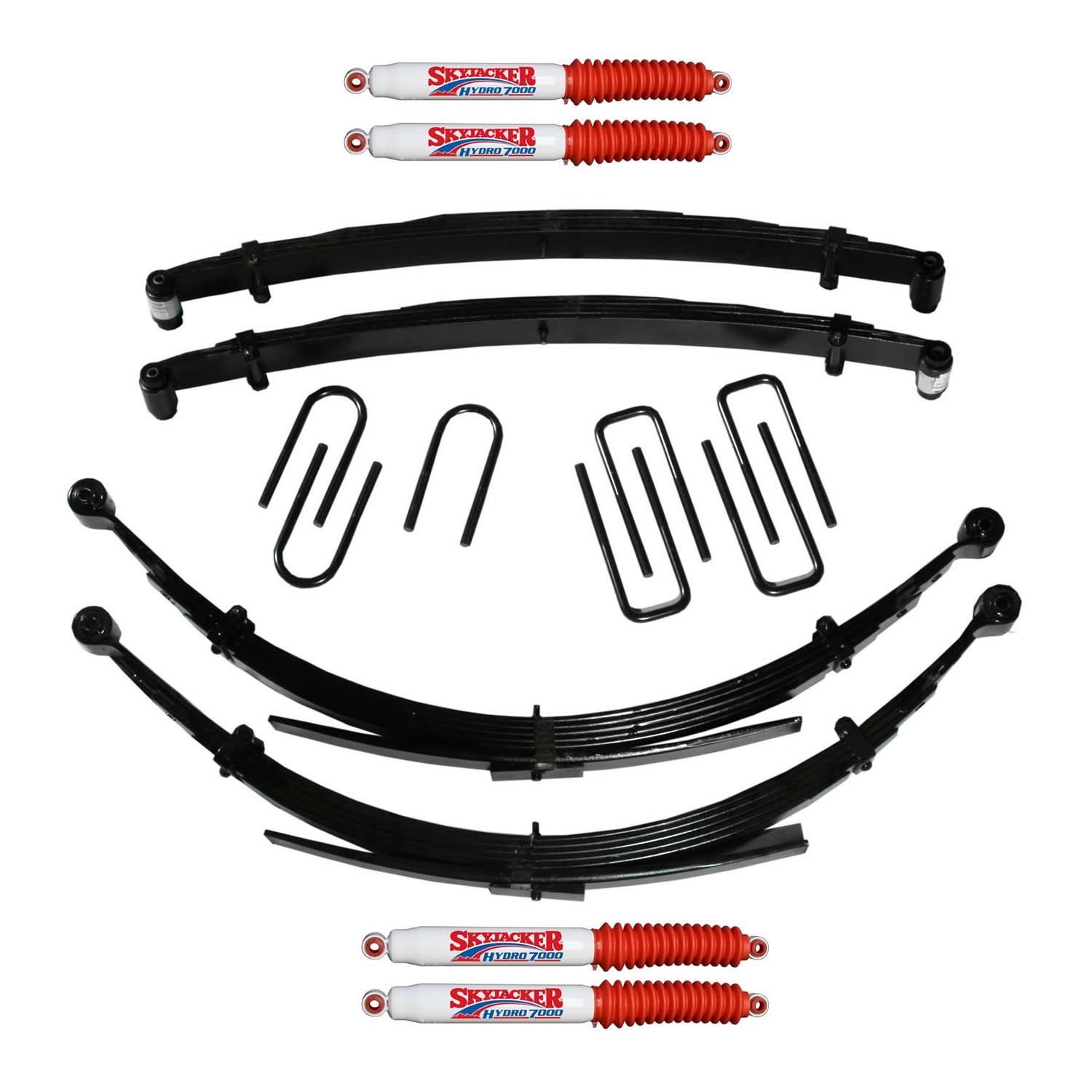 Skyjacker Suspension Lift Kit w/Shock 6 Inch Front/Rear Lift 89-91 Dodge W250/W350 Incl. Front/Rear Leaf Springs Front/Rear UBolt Kits Front Bushing Kit 4 Shocks - D600CDKS6-H