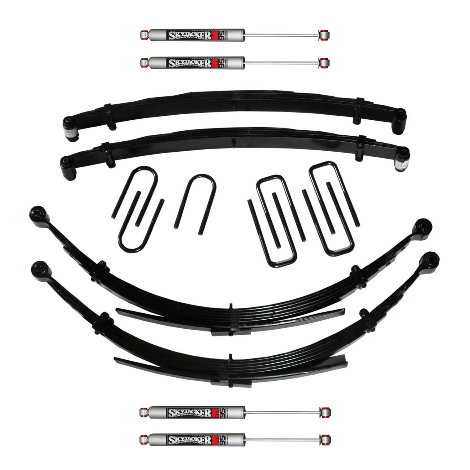 Skyjacker Suspension Lift Kit w/Shock M95 Performance Shocks 6 Inch Front/Rear Lift 89-91 Dodge W250/W350 Incl. Front/Rear Leaf Springs Front/Rear UBolt Kits Front Bushing Kit 4 Shocks - D600CDKS6-M
