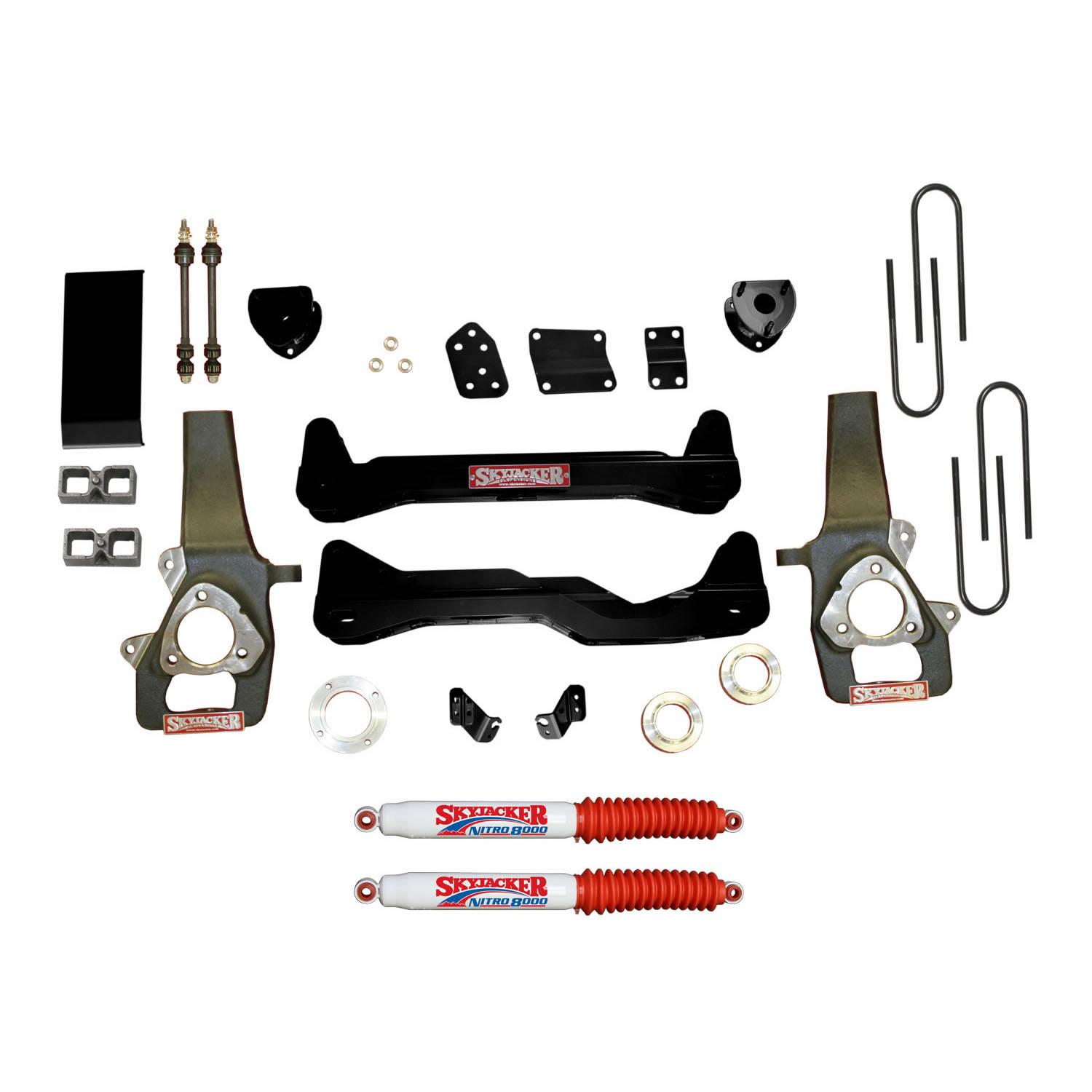 Skyjacker Suspension Lift Kit w/Shock Nitro Shocks 4 Inch Lift 4 Shocks 06-08 Dodge Ram 1500 - D640SSK-N