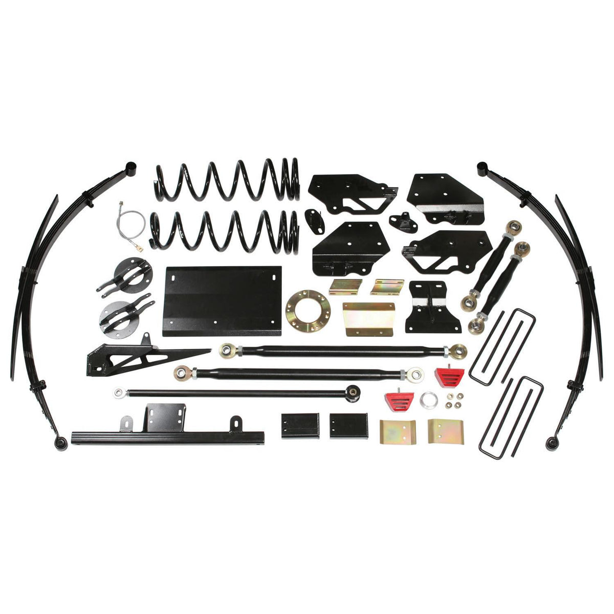 Skyjacker Long Arm Lift Kit 7 Inch Lift 94-01 Dodge RAM 1500 Incl Front Coil/Rear Leaf Spring U Bolt Kit Dual Shock Bracket Skid Plate Steering Stabilizer Crossmember Indexing Ring - D702KS-DX