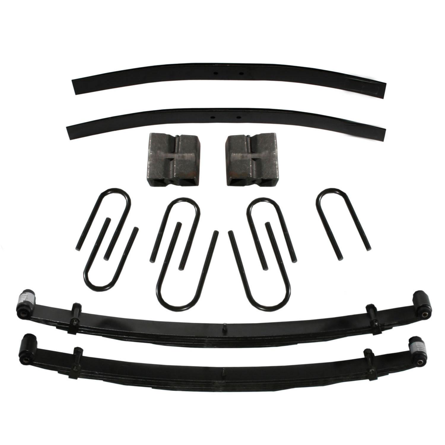 Skyjacker Lift Kit 8 Inch Lift 86-89 Dodge W100 Includes Front Leaf Springs Front/Rear U Bolt Kits Front Bushing Kit Rear Block Rear Add-A-Leafs - D800BK