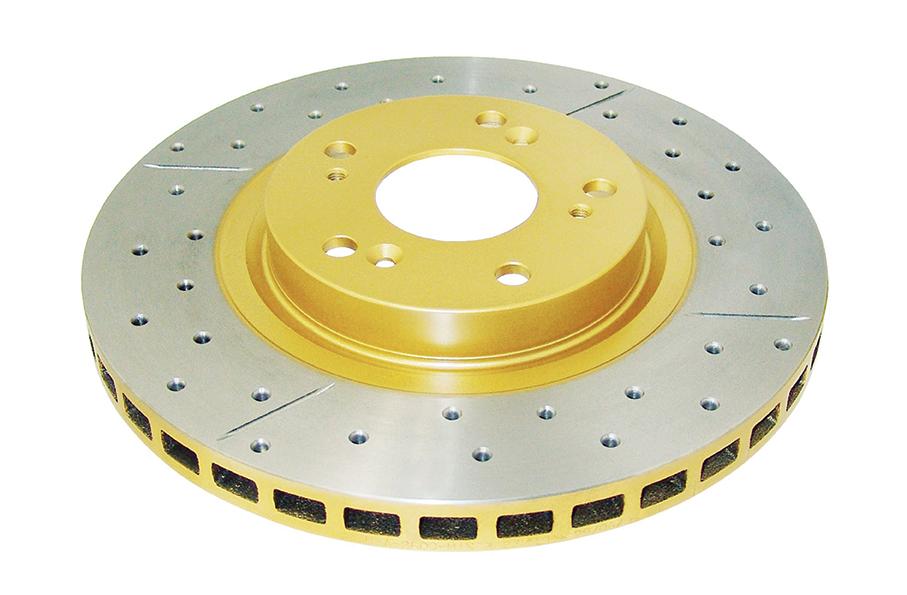 DBA Street Series Rotor - Cross Drilled/Slotted Uni-Directional Rotor (2002-2015 RSX, Civic) - DBA2500X