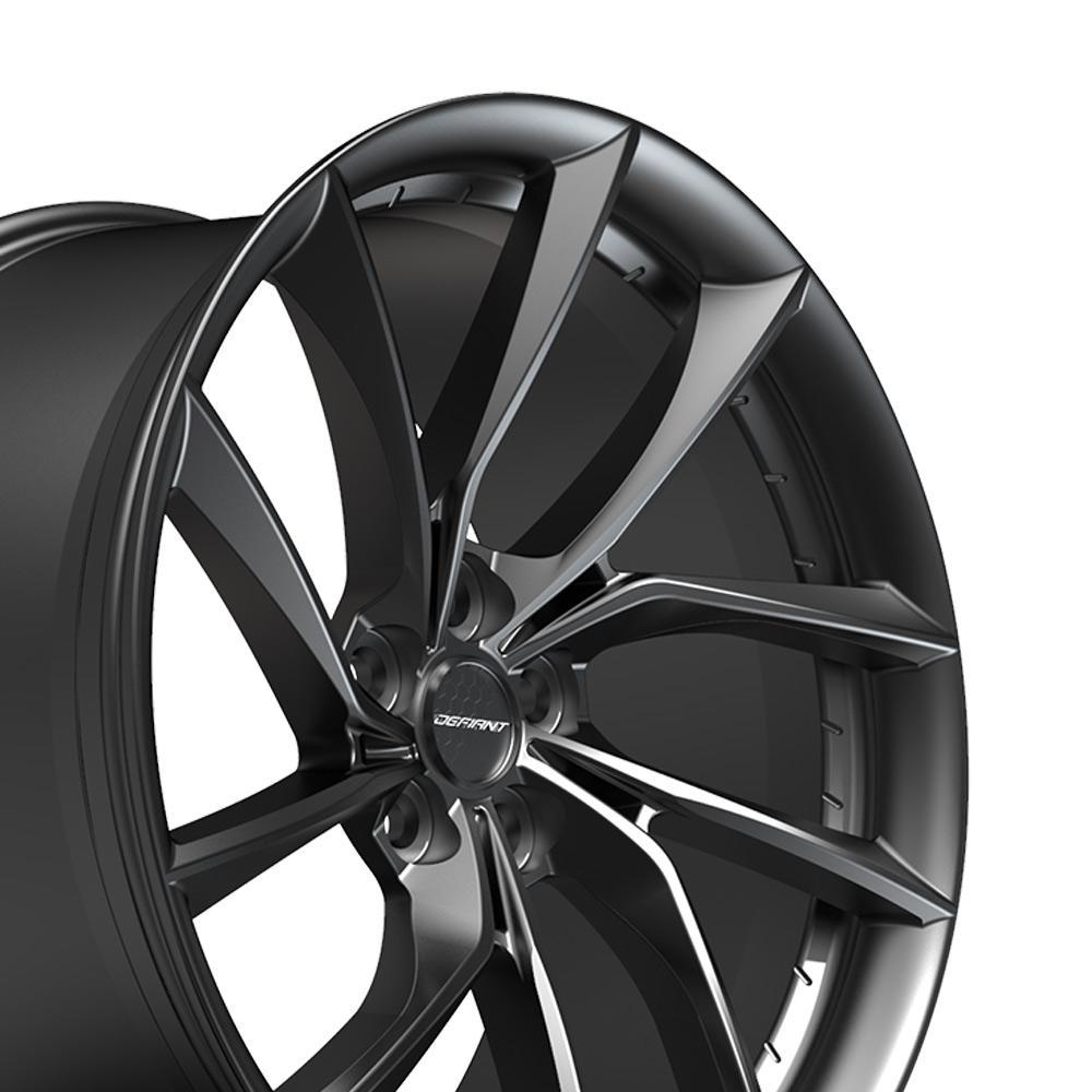 DEFIANT Defiant Wheel DF06 Dark Satin Charcoal 20x10 5x120mm fits Tesla-Acura-Honda - DF06-20100-5120-35G1