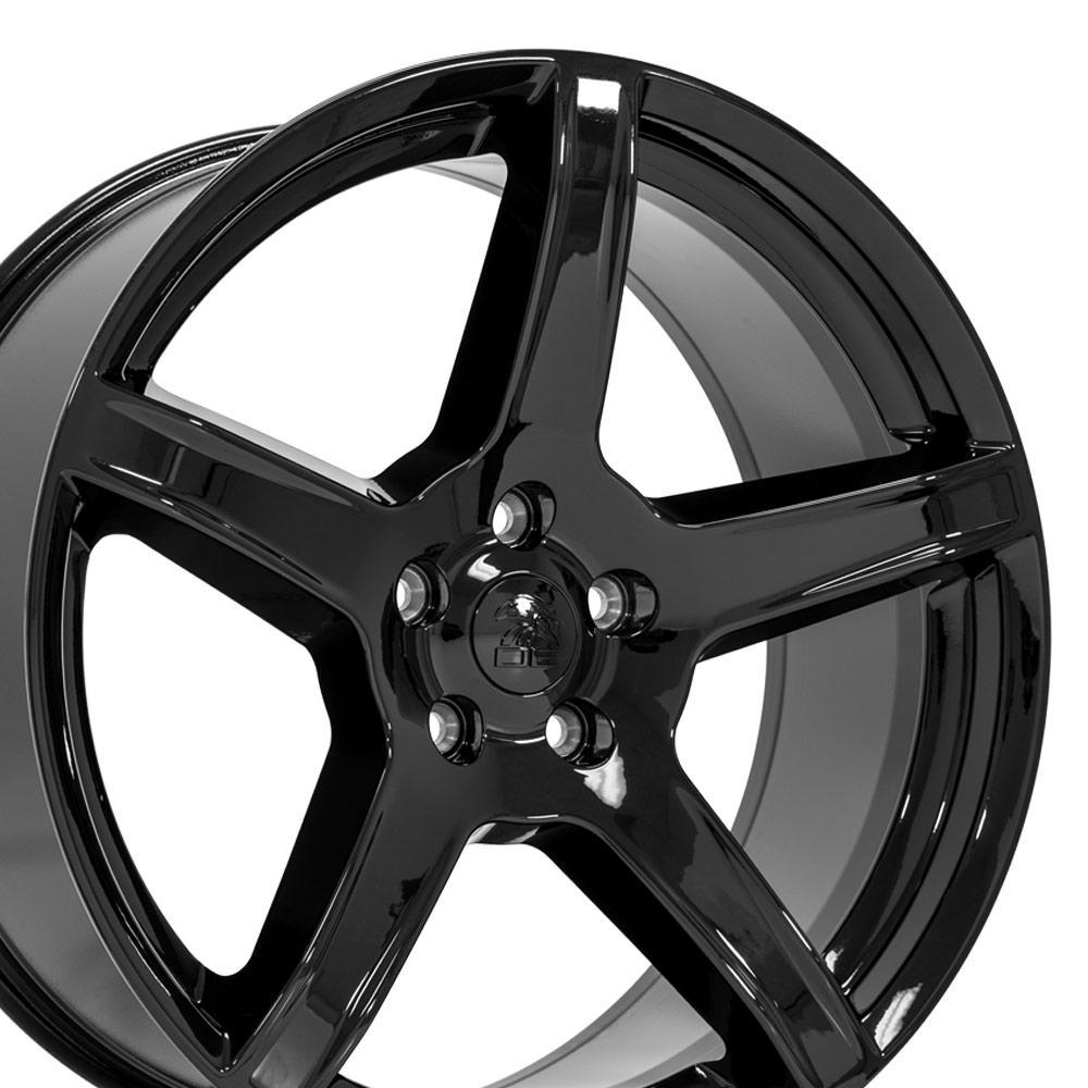 OE Wheels 22" Replica DG22 fits Jeep Grand Cherokee 22x9.5 Gloss Black - DG22-22095-5500-29B