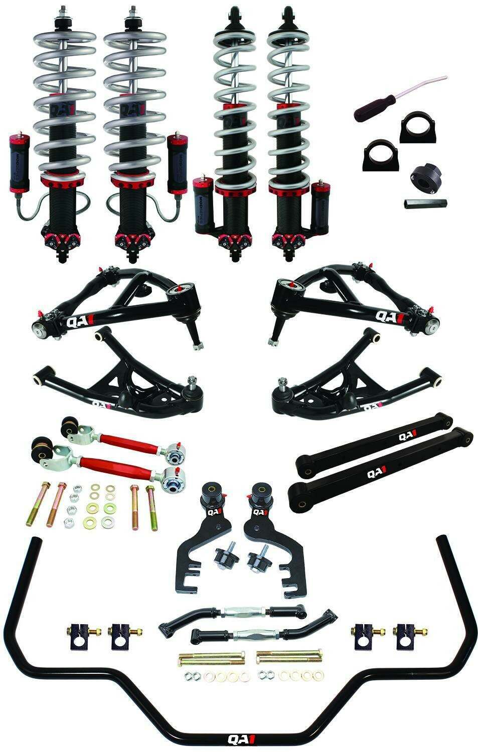QA1 Drag Kit 2.0, Level 3, A-Body, 68-72 Gm A-Body, W/Shocks (1968-1972 Oldsmobile, Pontiac, Buick, Chevrolet, GMC Fitment) - DK23-GMA2