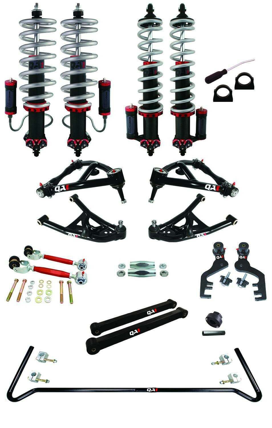 QA1 Drag Kit 2.0, Level 3, A-Body, 73-77 Gm A-Body, W/Shocks (1973-1977 Buick, Chevrolet, GMC, Oldsmobile, Pontiac Fitment) - DK23-GMA3