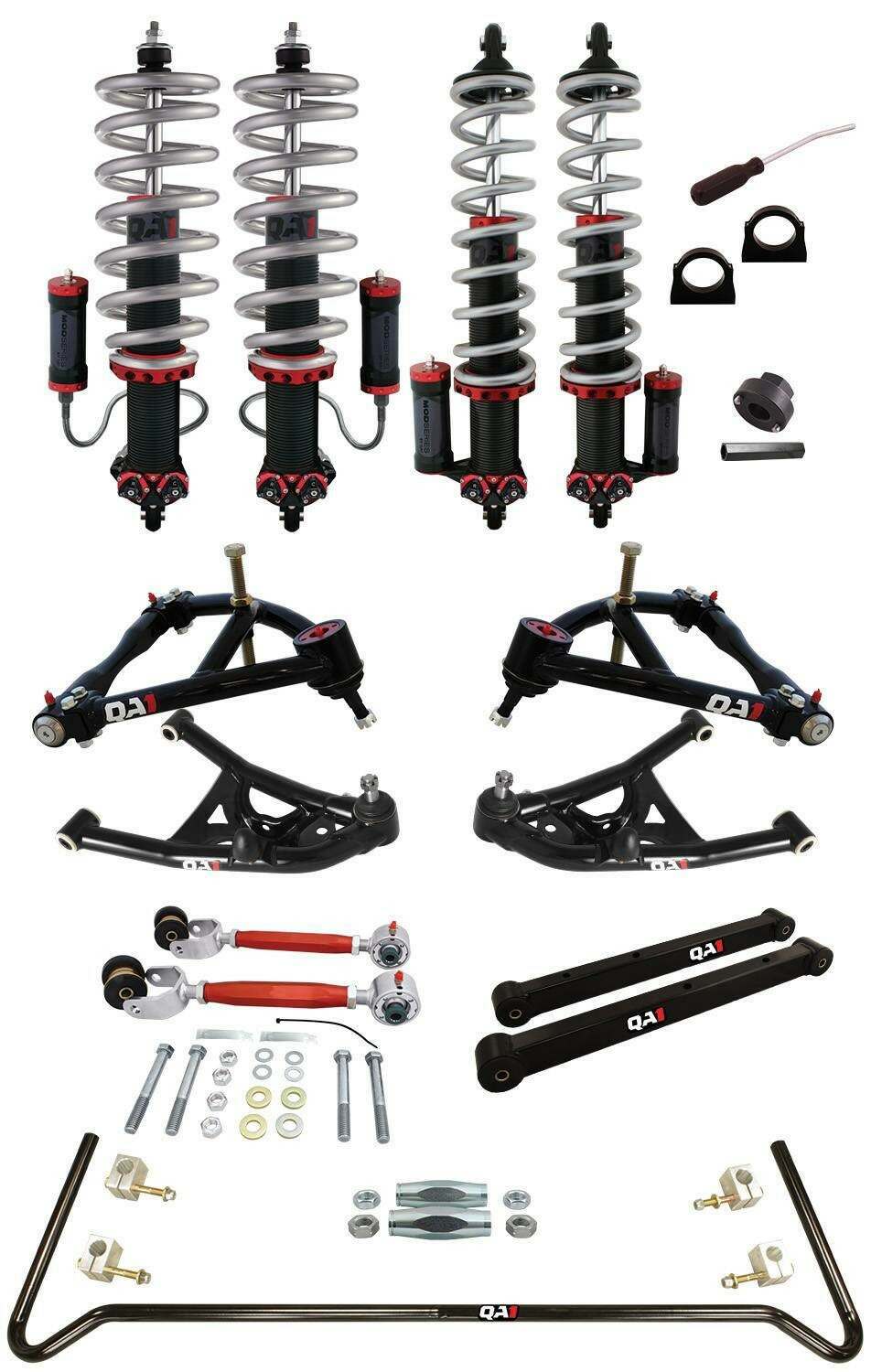 QA1 Drag Kit 2.0, Level 3, B-Body, 78-93 Gm B-Body, W/Shocks (1978-1993 Buick, Chevrolet, Oldsmobile, Pontiac Fitment) - DK23-GMB4