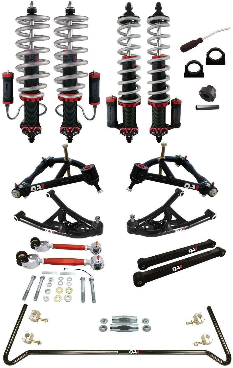 QA1 Drag Kit 2.0, Level 3, B-Body, 94-96 Gm B-Body, W/Shocks (1994-1996 Roadmaster, Caprice, Impala) - DK23-GMB5