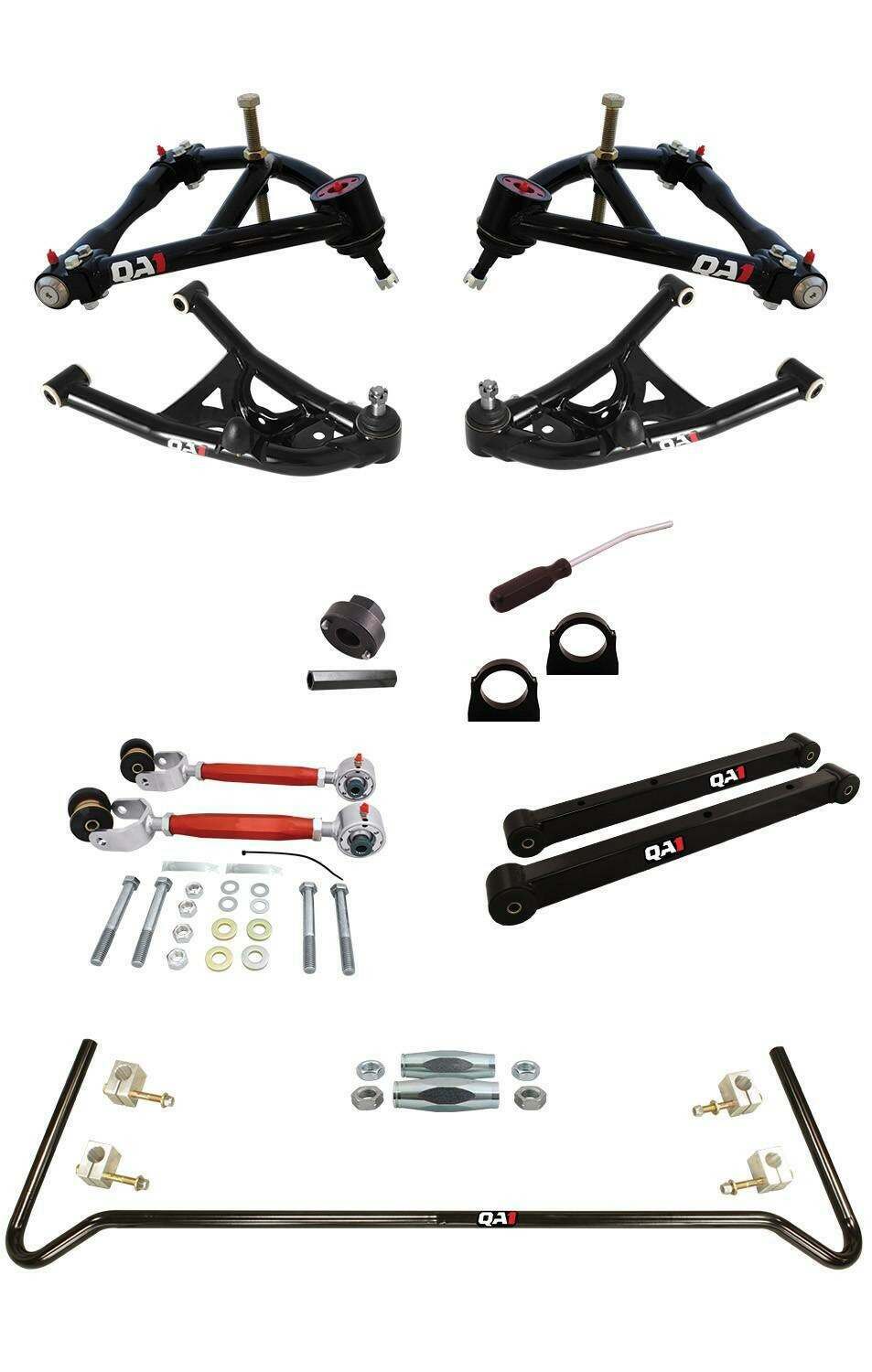 QA1 Drag Kit 2.0, Level 3, B-Body, 94-96 Gm B-Body, W/O Shocks (1994-1996 Roadmaster, Caprice, Impala) - DK33-GMB5
