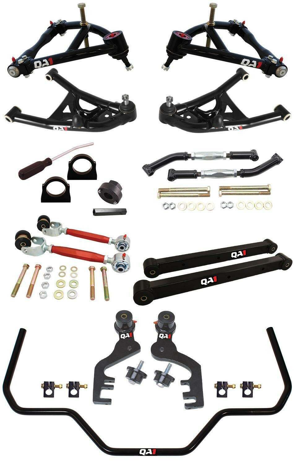 QA1 Drag Kit 2.0, Level 3, G-Prix, Monte, 69-72 Gm G-Body, W/O Shocks (1969-1972 Monte Carlo, Grand Prix) - DK33-GMG2