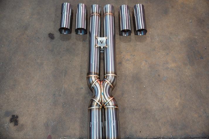 Valvetronic Designs 2015-2023 Dodge Challenger,Charger SRT Hellcat 6.2L, T304 Stainless Steel 4.0 Inch Outlet Tips - DOD.CHA.CHL.VSES.BR