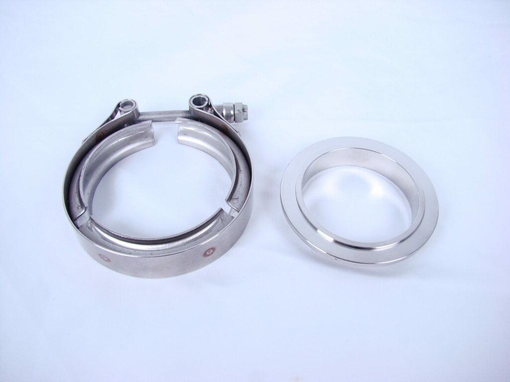 On3 Performance V-Band Exhaust Housing Inlet Flange / Clamp Kit – T4  Housing - 2.75VBK