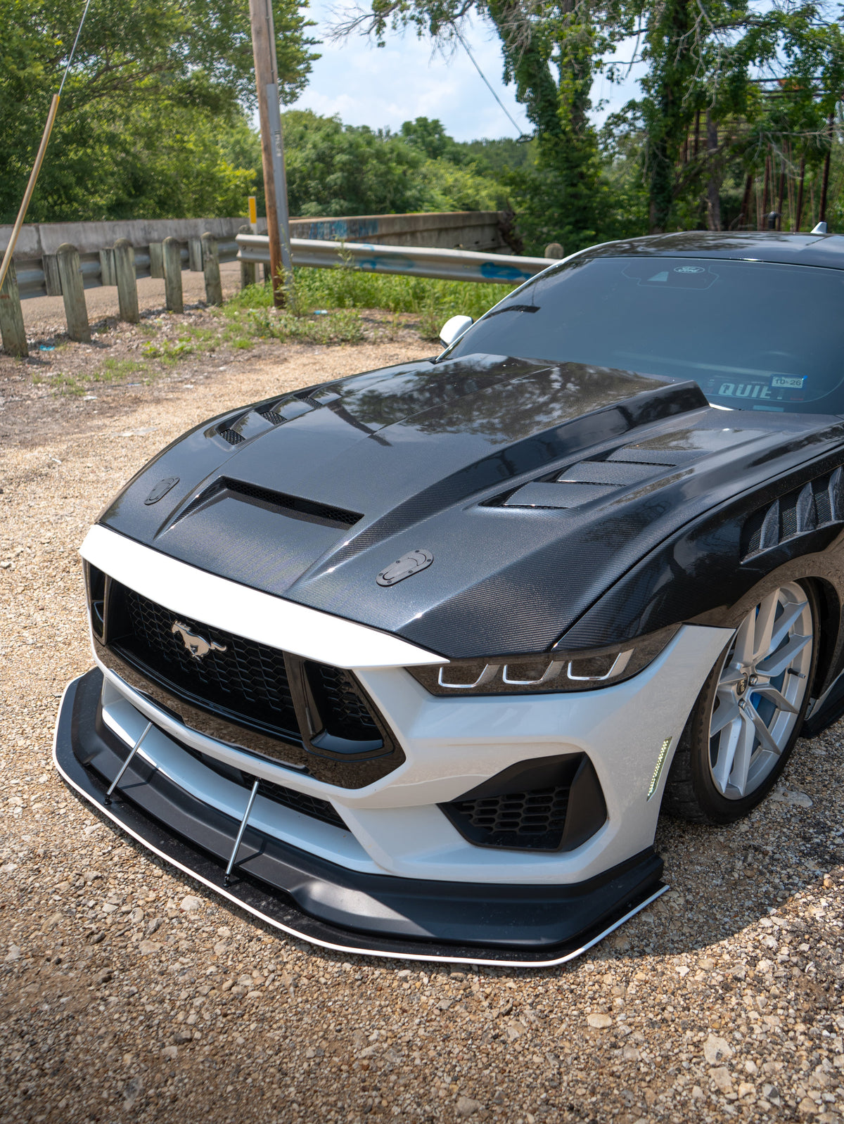 MAZ Muscle High Cowl Terminator Hood with Pre-Drilled Hood Pins (2024-2027 Ford Mustang)