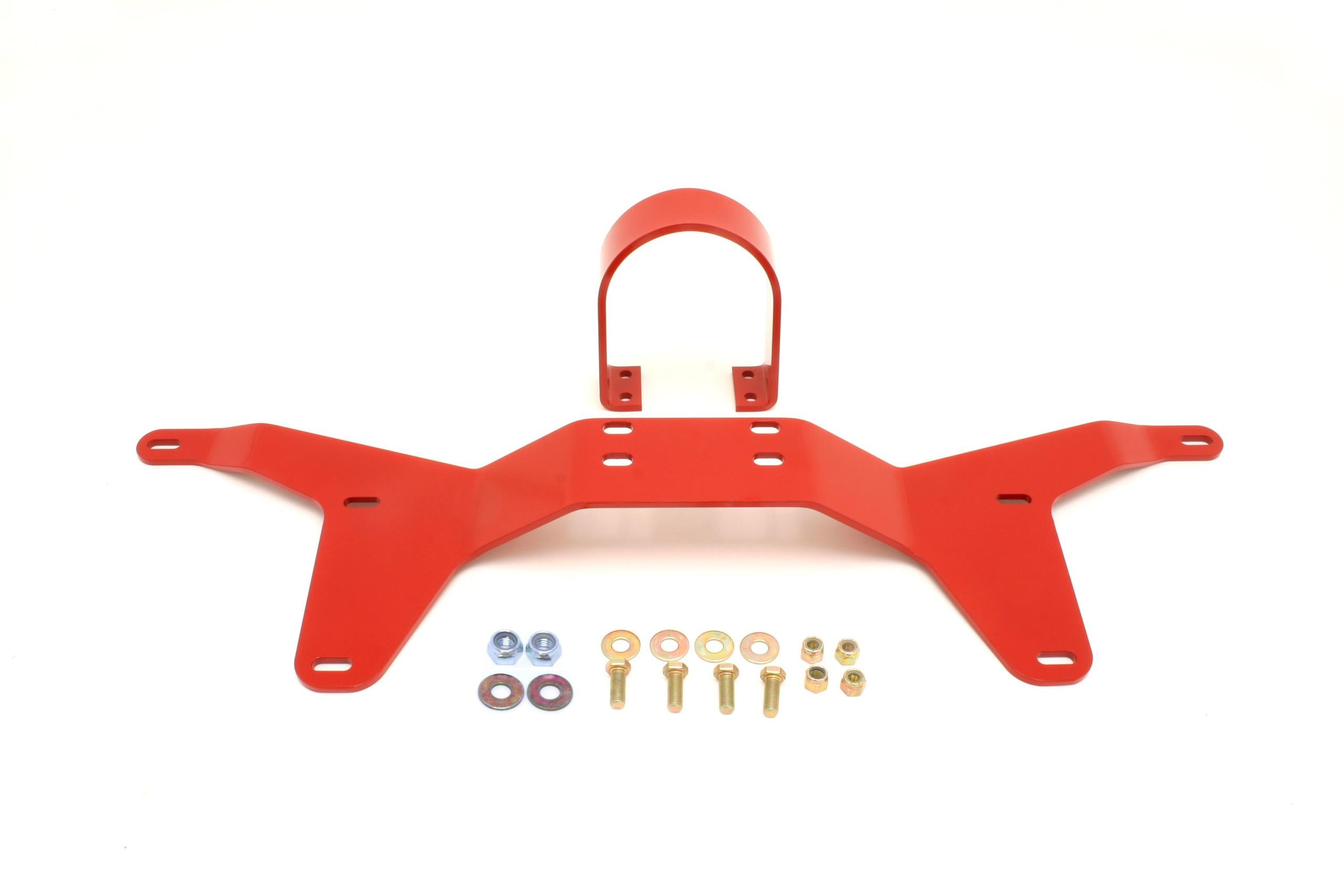BMR Suspension DSL011R 2005-2014 Mustang Rear Tunnel Brace with Loop (Red)
