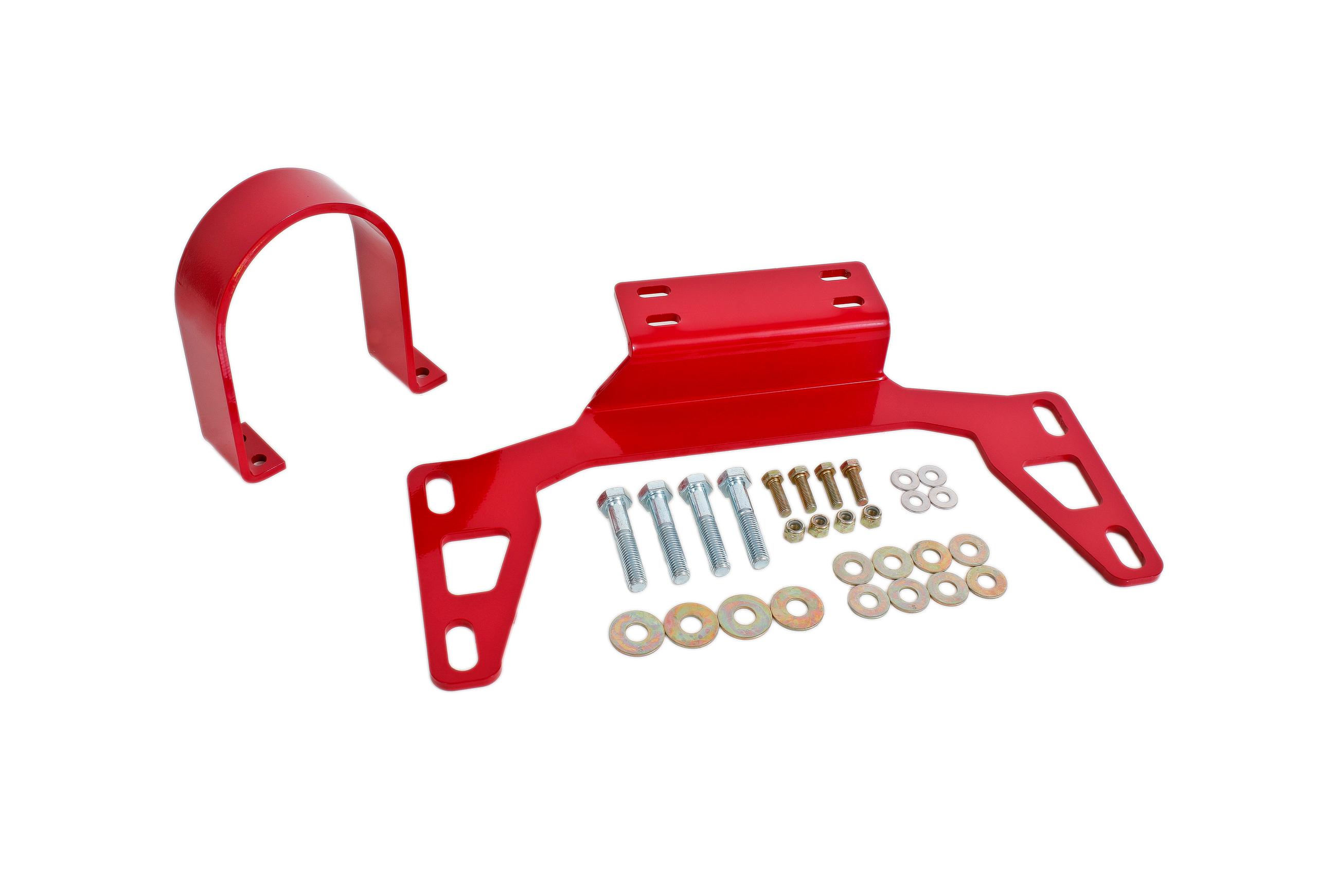 BMR Suspension DSL017R Front Driveshaft Loop - Red (2011-2026 Mustang 5.0L GT / V6)