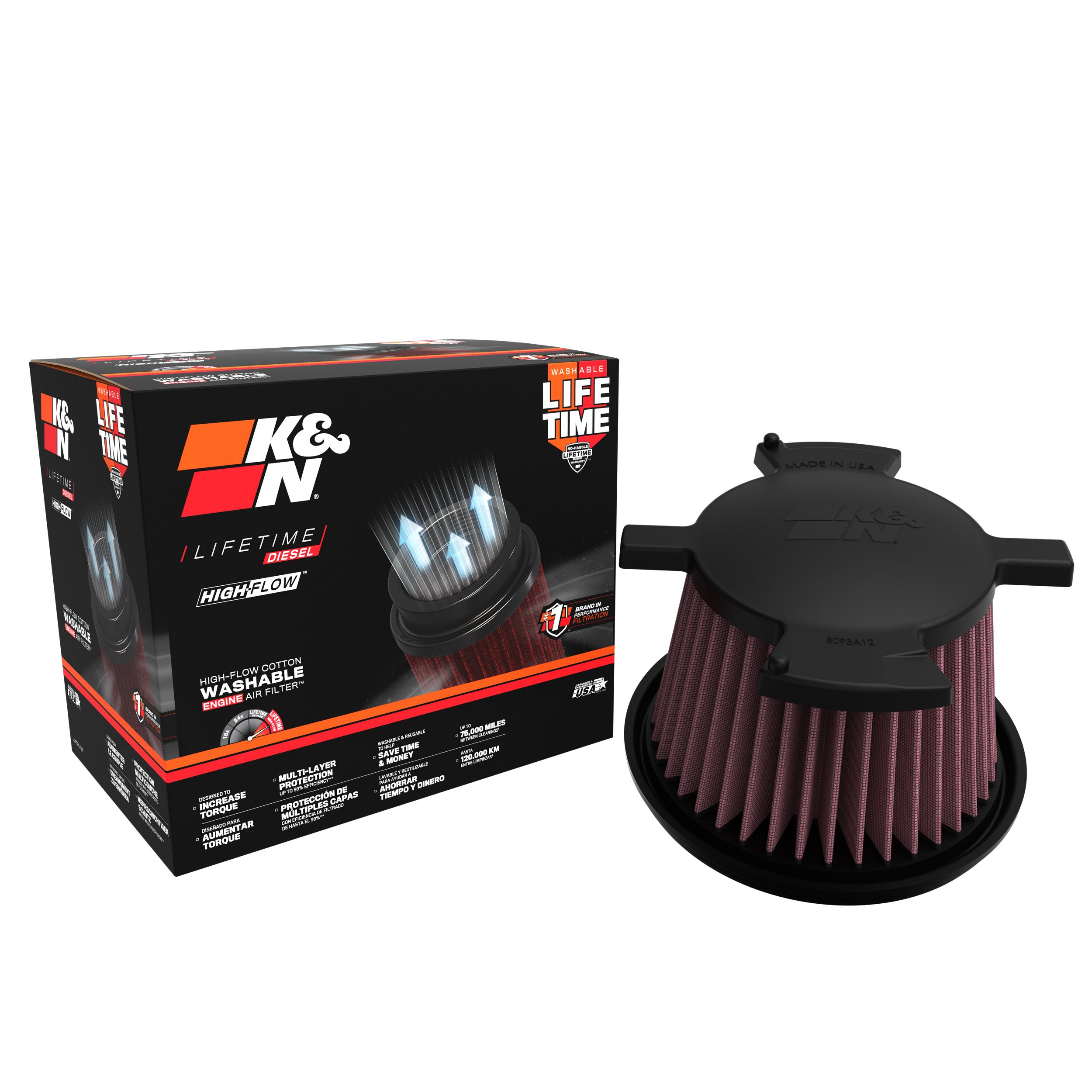 K and N Filters Replacement Air Filter (2005-2010 Chevrolet, GMC Fitment) - E-0781