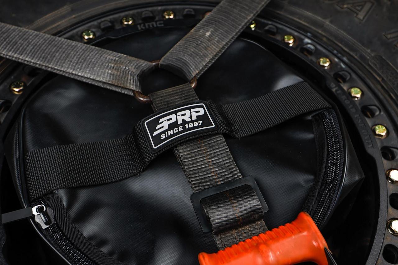 PRP Seats Spare Tire Storage Bag 8.5 x 13 Inch Black Vinyl Coated Nylon - E101