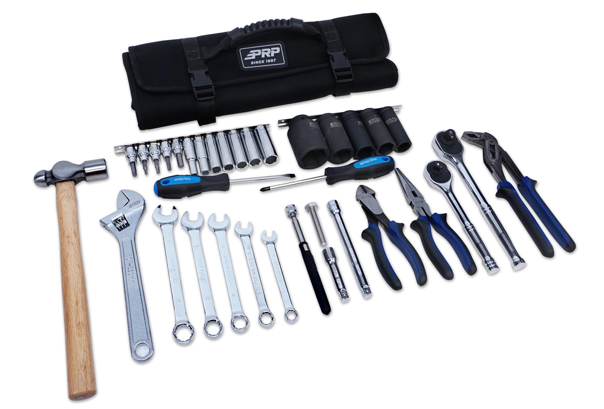 PRP Seats Kawasaki KRX Roll Up Tool Bag with 35pc Tool Kit - E132