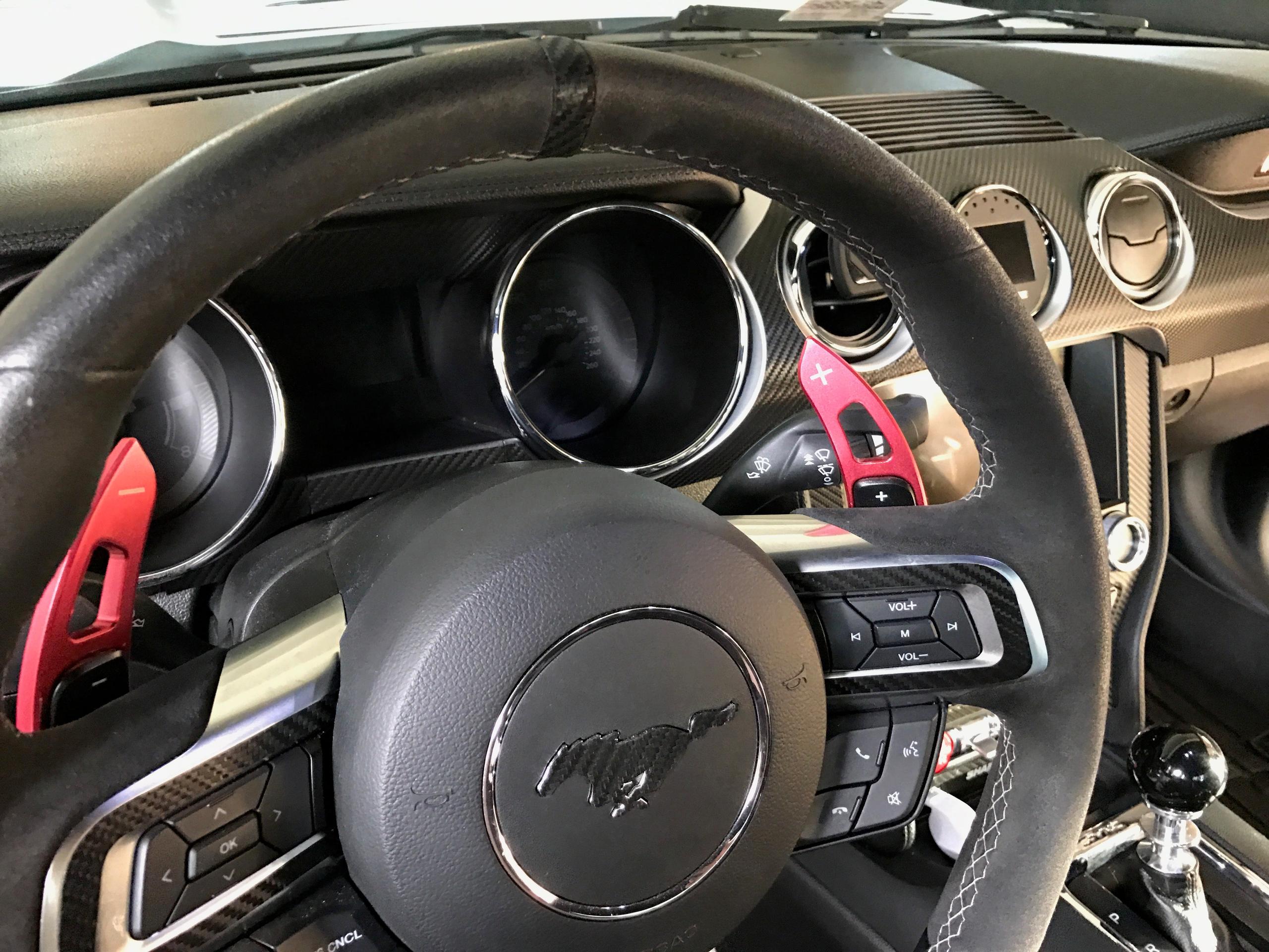 Anchor Room Steering Wheel GT350 12 O'Clock Vinyl Stripe - Vibrant Green  - 15FM_SWS_VG