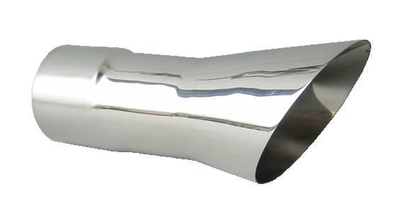 Pypes Exhaust Tail Pipe Tip Set 68-72 Olds 442 2.5 in Trumpet Clamp On Hardware Not Incl Polished 304 Stainless Steel Pair Pypes Exhaust - EVT34