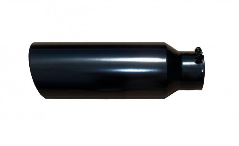 Pypes Exhaust Tail Pipe Tip 4 in ID x 6 in OD x 18 in L Bolt On Hardware Not Incl Black Finish 304 Stainless Steel Pypes Exhaust - EVT406-18B