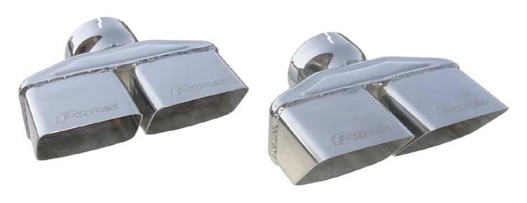 Pypes Exhaust Tail Pipe Tip 08-14 Challenger 3 in Dual Rectangle Clamp On Hardware Not Incl Black Finish 304 Stainless Steel Pypes Exhaust - EVT88B