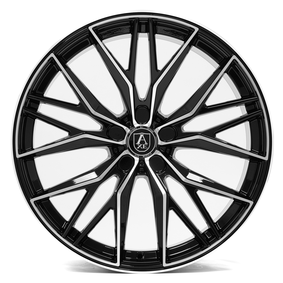 Axe Design EX55 Wheel - 20x8.5, 5x110, Black And Polished Face - 8520BLANK40EX55BP-5x110