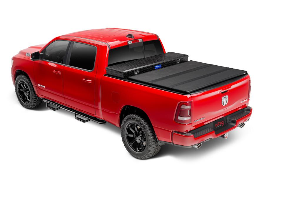 Extang Solid Fold 2.0 Tool Box Tonneau Cover - Black Textured Paint - For Use w/Existing Tool Box - Tool Box Not Included - 2019-2023 (New Body Style) Ram 1500 6' 4" Bed without RamBox without Multifunction Tailgate - 84422