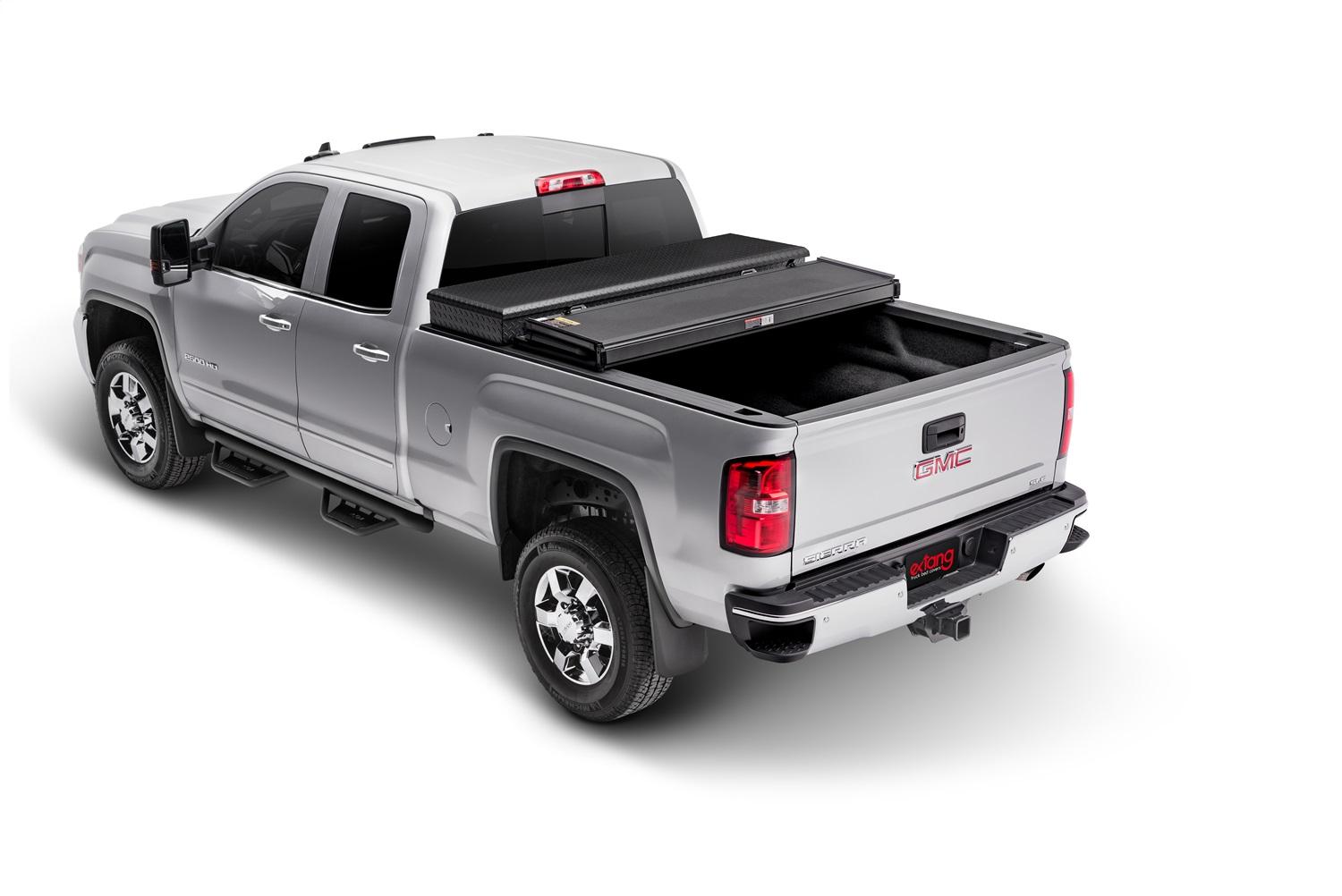 Extang Solid Fold 2.0 Tool Box Tonneau Cover - Black Textured Paint - For Use w/Existing Tool Box - Tool Box Not Included - 2022-2023 Toyota Tundra 6' 7" Bed with or without Deck Rail System - 84473
