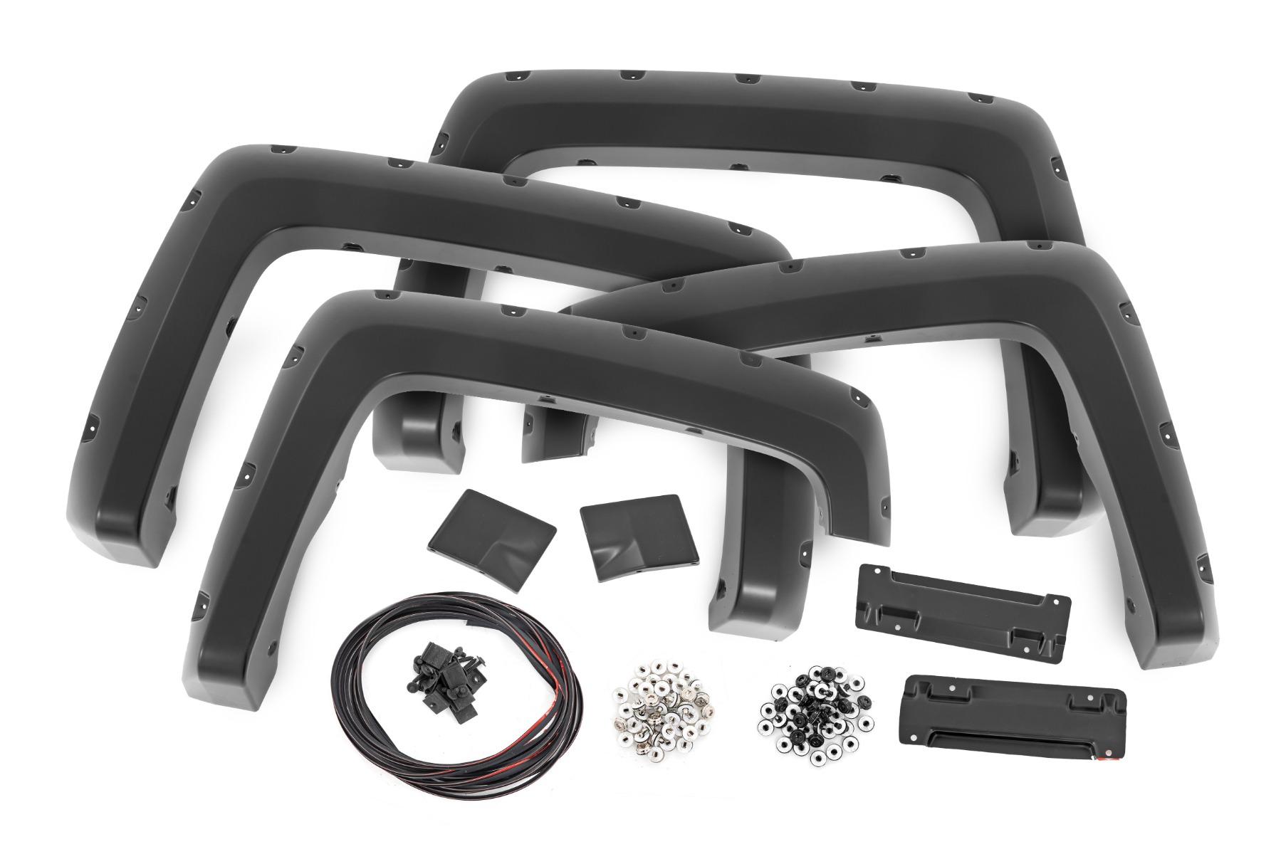 Rough Country Pocket Fender Flares 6 Foot 7 Inch & 8 Foot Bed GB8 Mosaic Black Chevy Silverado 1500 (14-18)/2500HD (2014-2018 Silverado 1500) - F-C11412B-GB8