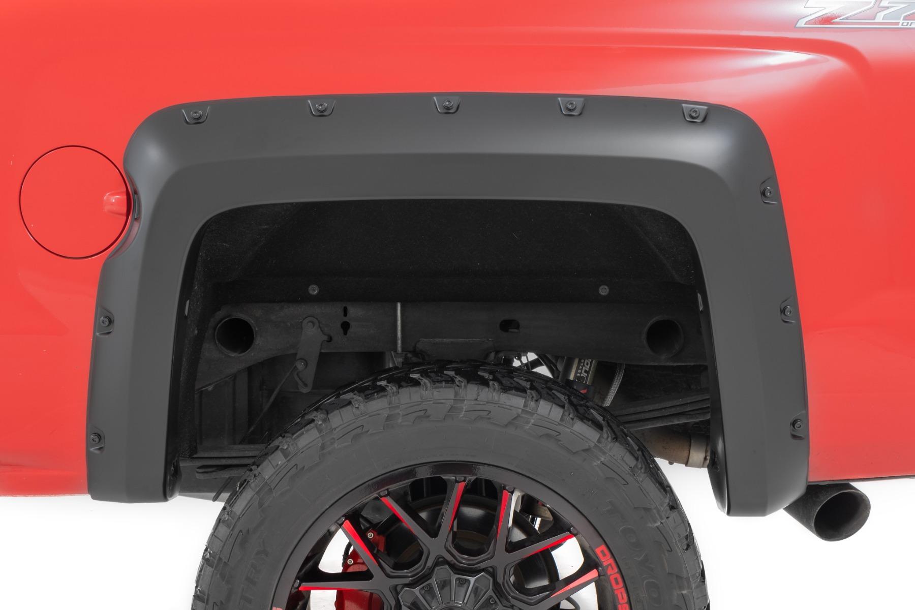 Rough Country Pocket Fender Flares 6 Foot 7 Inch & 8 Foot Bed GB8 Mosaic Black Chevy Silverado 1500 (14-18)/2500HD (2014-2018 Silverado 1500) - F-C11412B-GB8