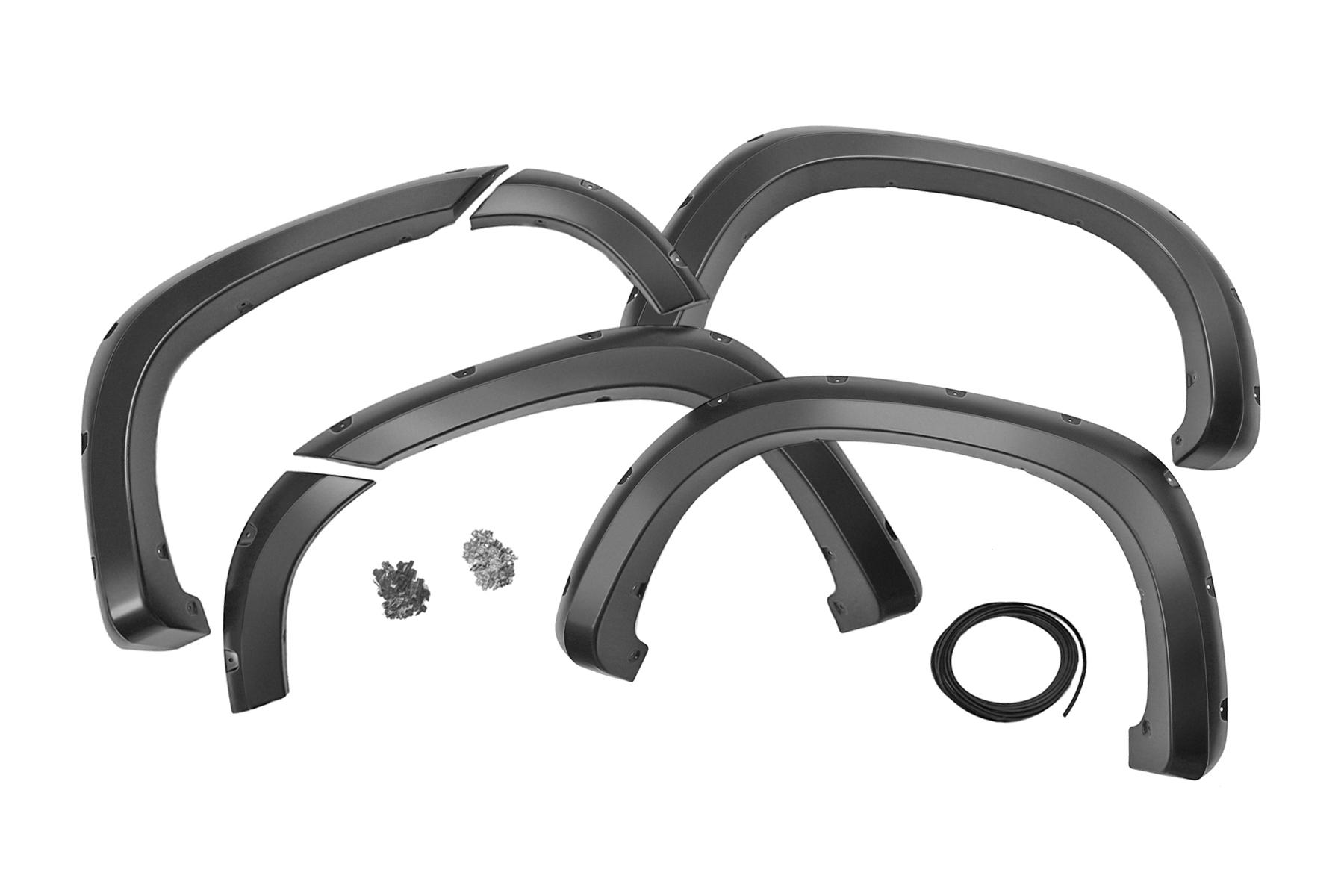 Rough Country Pocket Fender Flares G7C Red Hot Chevy Silverado 1500 2WD/4WD (2019-2021) (2019-2021 Silverado 1500) - F-C11911A-G7C