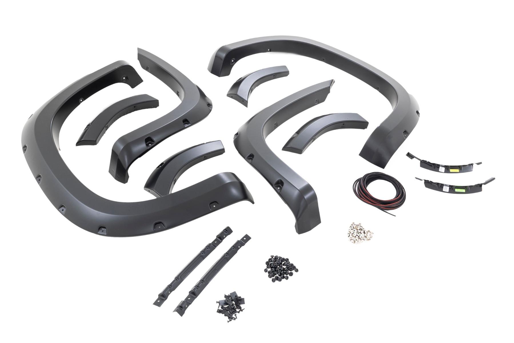 Rough Country Pocket Fender Flares G7C Red Hot Chevy Silverado 1500 2WD/4WD (2019-2021) (2019-2021 Silverado 1500) - F-C11911A-G7C